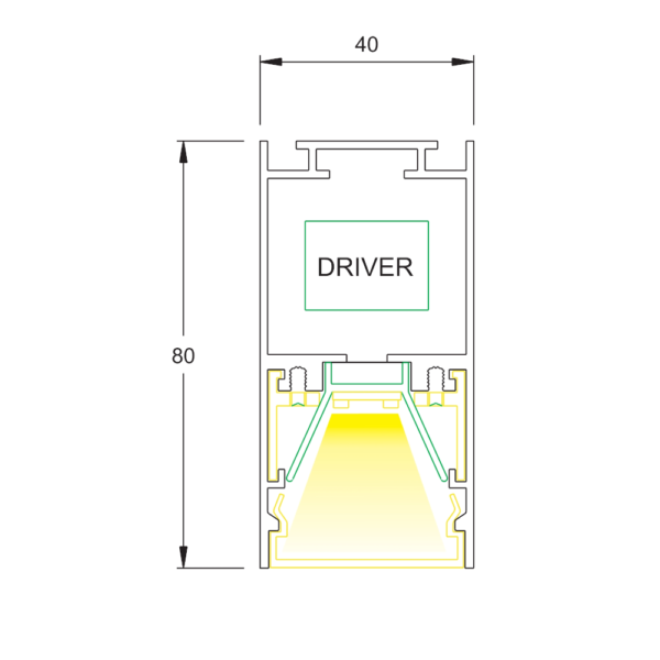 Profil Pendelleuchte H Line L1 opal | Lichtplanung Stiller