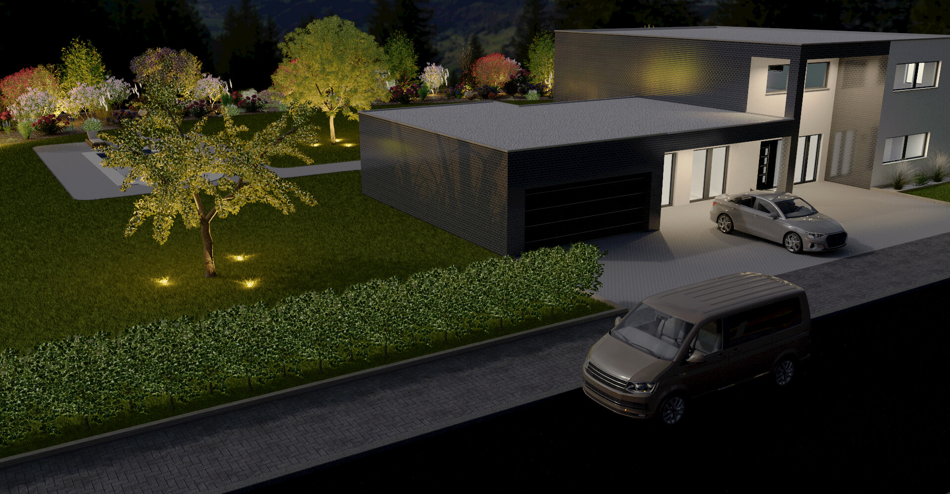 Lichtplanung Stiller Gartenbeleuchtung